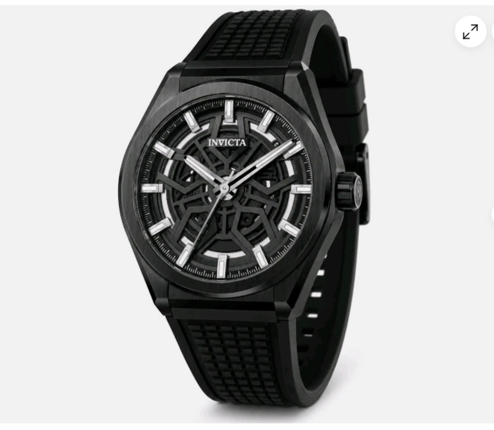 Invicta Speedway Rim Men's Watch - 46mm 70057 Black W/Black Silicone Band New